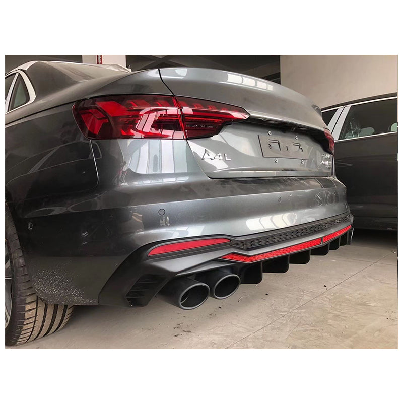 2020-2024 For Audi A4 S4 B9.5 Audi S4 Style A4 Diffuser With Tailpipe