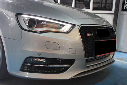 2013-2016 For Audi A3 S3 8V  Front Bumper Down Grille Honeycomb Style Fog Light Grilles
