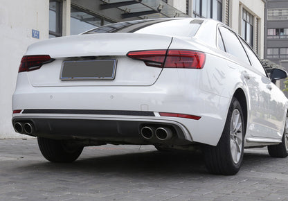 2017-2019 For Audi A4 S4 B9 Diffuser With Tailpipe