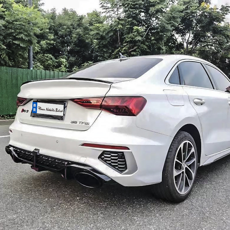2020-2024 For Audi A3 S3 8Y S line rear diffuser and large dual tailpipe