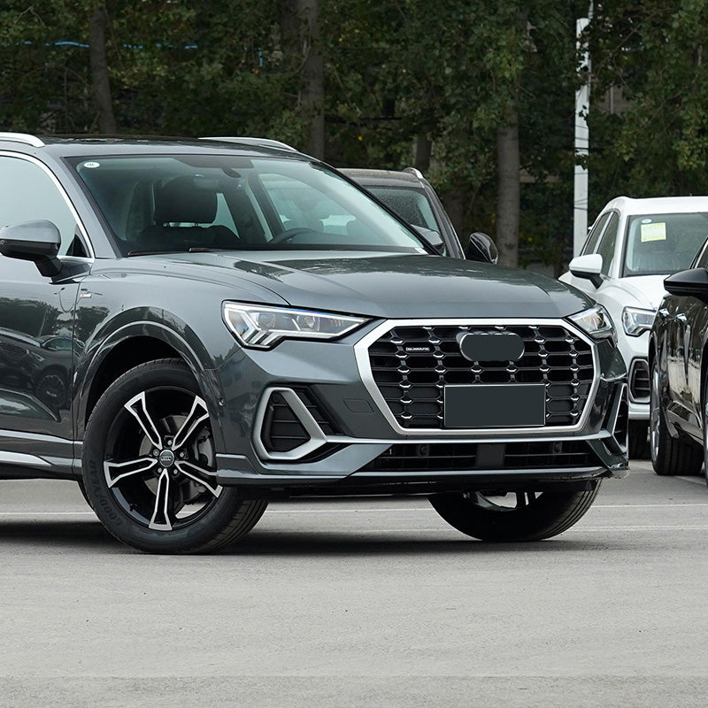 2020-2023 For Audi Q3 SQ3 F3 Front Bumper Down Grille Honeycomb Style Fog Light Grilles