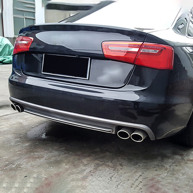 2012-2015 For Audi A6 S6 C7 Rear Diffuser With Tailpipe