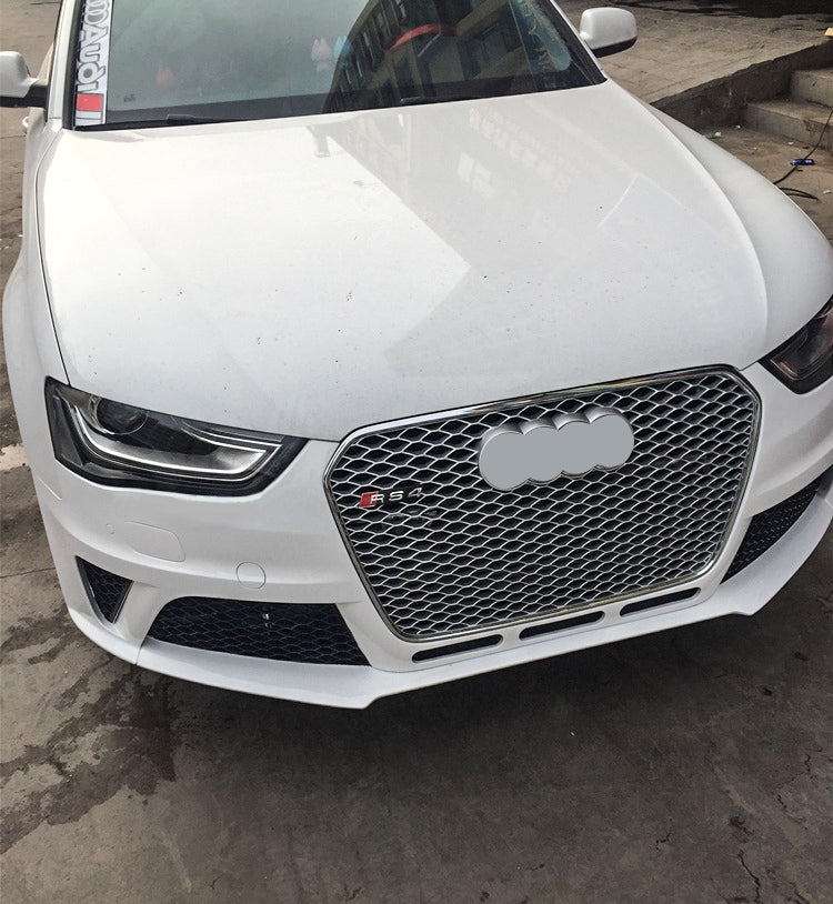 2013-2016 For A4/S4 B8.5 RS4 Style Front Bumper WithFog Light Grille Honeycomb Grille
