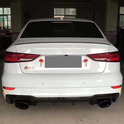 2017-2019 For Audi A3 S3 8V.5 Non S-line rear diffuser and large dual tailpipe