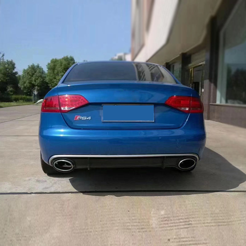 2008-2012 For Audi A4 S4 B8 Rear Diffuser With Tailpipe