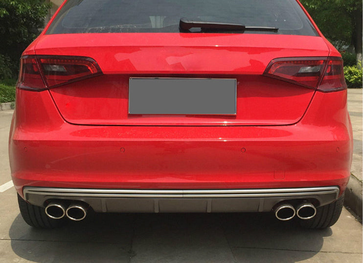 2013-2016 For Audi A3 S3 8V Non S-line rear diffuser and tailpipe