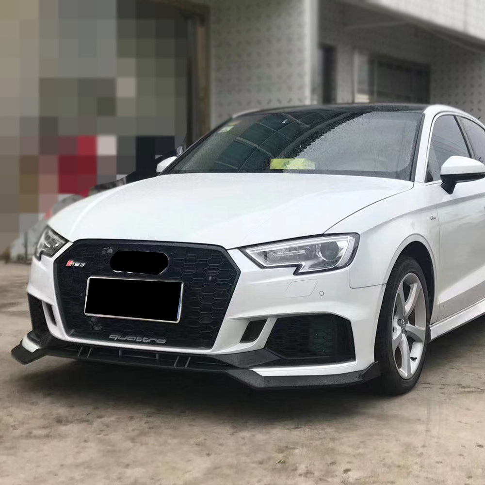 2017-2019 For A3/S3 8V.5 RS3 Style Bumper With ACC Honeycomb Grille Front Lip
