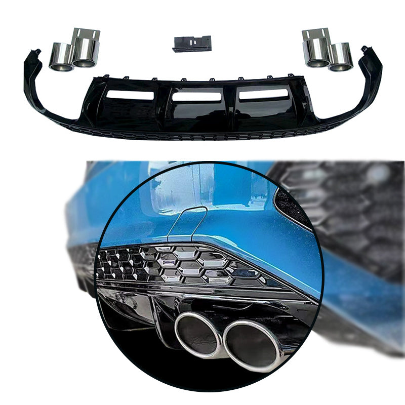 2020-2024 For Audi A3 S3 8Y S line Rear Diffuser With Tailpipe