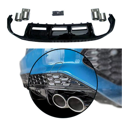 2020-2024 For Audi A3 S3 8Y S line Rear Diffuser With Tailpipe