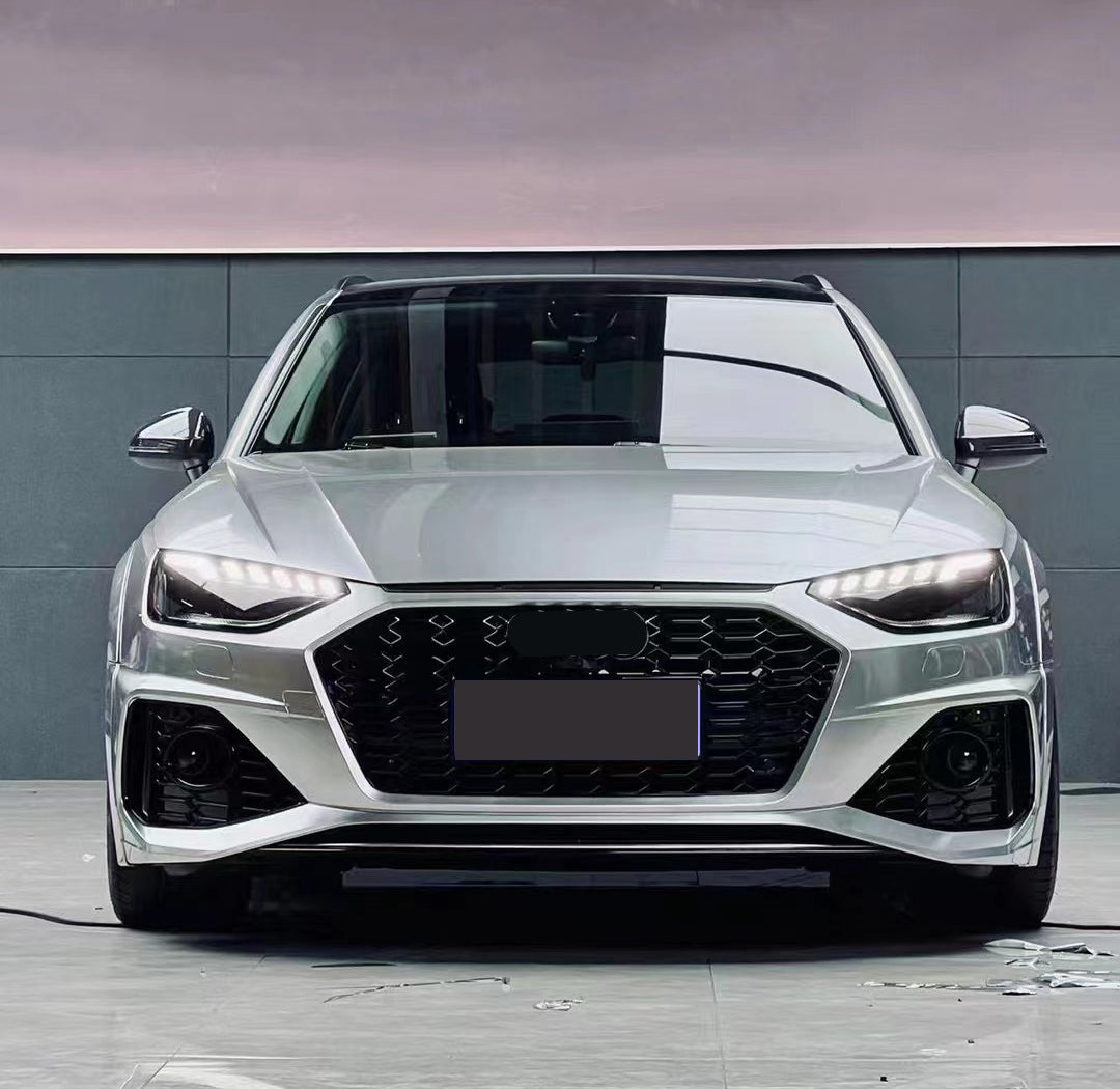 2020-2024 For A4/S4 B9.5 Body Kits With ACC Fog Light Grill Bumper Down Grille Honeycomb Grille Front Lip Splitter | RS4 Front Bumper
