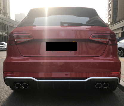 2017-2019 For Audi A3 S3 8V.5 Non S-line rear diffuser and tailpipe