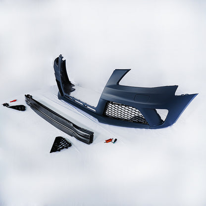 2008-2012 For A4/S4 B8 RS4 Style Front Bumper With Fog Light Grille Honeycomb Grille