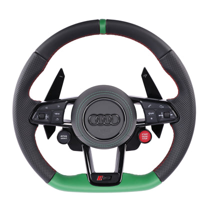 Carbon Fiber Audi R8 Style Steering Wheel Corium For Audi All Series A3 A4 A5 A6 A7 A8 Q2 Q3 Q5 Q7 Q8