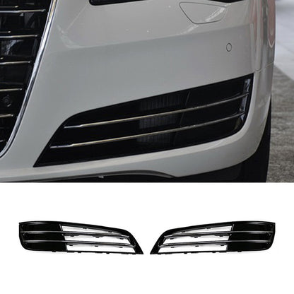 2011-2014 For Audi A8 D4 Front Bumper Down Grille Honeycomb Style Fog Light Grilles