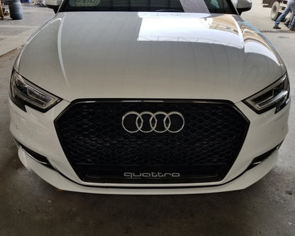 2017-2019 For Audi A3 S3 8V.5 RS3 Style Honeycomb Grille With Lower Mesh