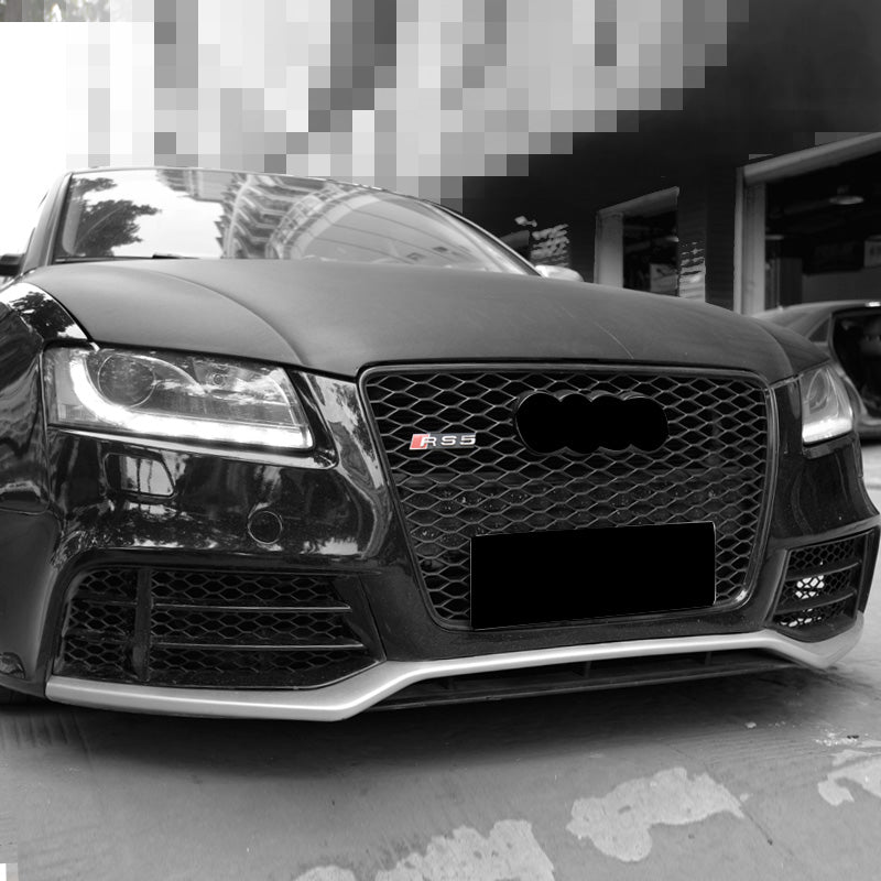 2009-2011 For A5/S5 B8 RS5 Style Bumper With Honeycomb Grille Front Lip