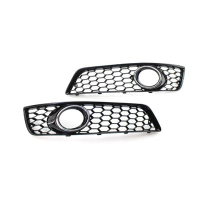 2008-2012 For Audi A3 S3 8P.5 8PA Front Bumper Down Grille Honeycomb Style Honeycomb Fog Light Grilles