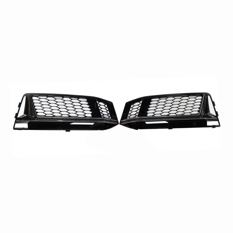 2017-2019 For Audi A4 S4 B9 Front Bumper Down Grille Honeycomb Style S line Fog Light Grilles