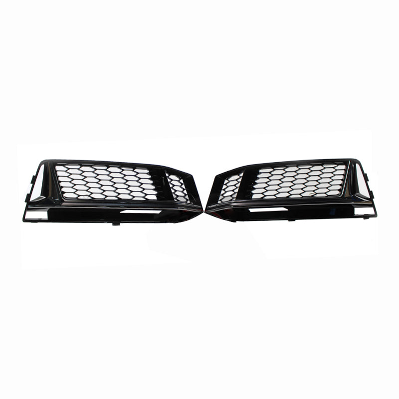 2017-2019 For Audi A4 S4 B9 Front Bumper Down Grille Honeycomb Style S line Fog Light Grilles