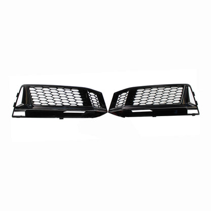 2017-2019 For Audi A4 S4 B9 Front Bumper Down Grille Honeycomb Style S line Fog Light Grilles