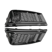 2017-2019 For Audi A4 S4 B9 Front Bumper Down Grille Honeycomb Style Non S line Fog Light Grilles