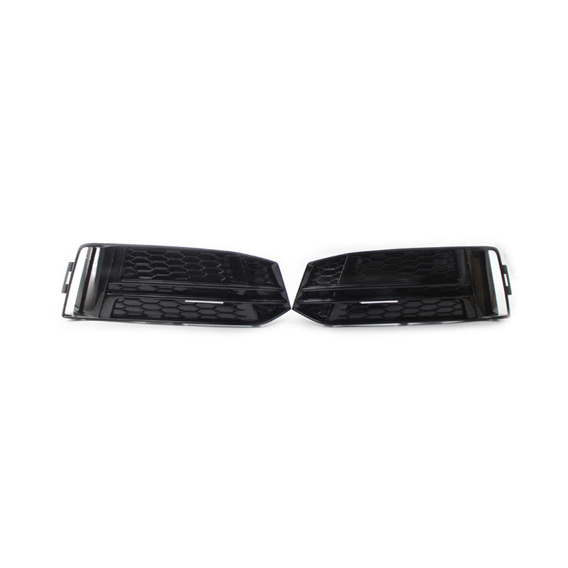 2017-2019 For Audi A4 S4 B9 Front Bumper Down Grille Honeycomb Style S line Fog Light Grilles