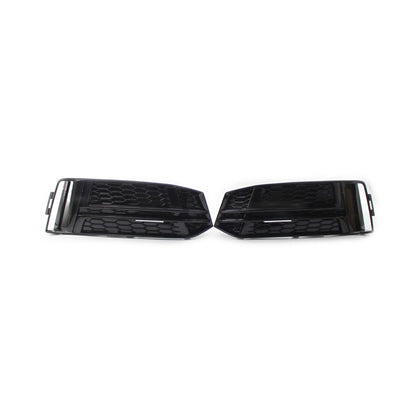 2017-2019 For Audi A4 S4 B9 Front Bumper Down Grille Honeycomb Style S line Fog Light Grilles