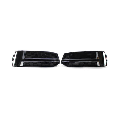 2017-2019 For Audi A4 S4 B9 Front Bumper Down Grille Honeycomb Style S line Fog Light Grilles