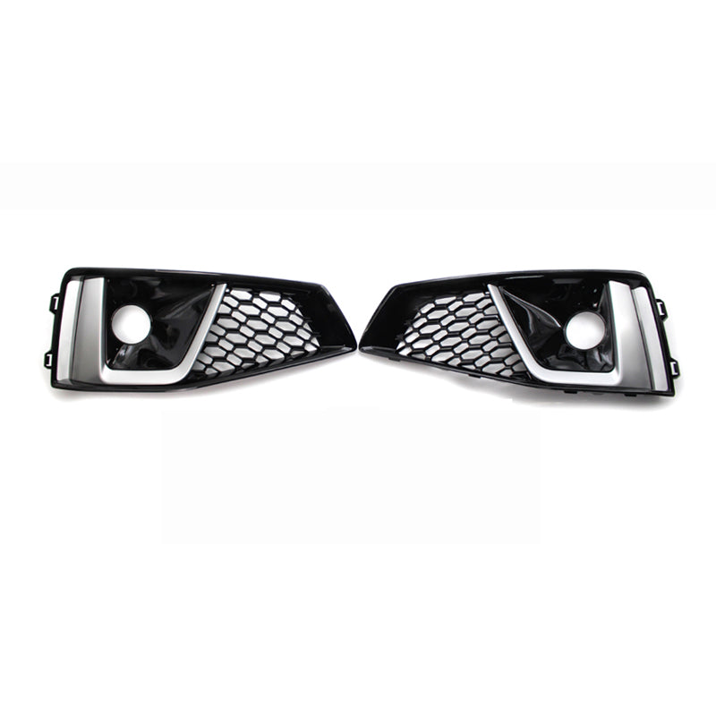 2019 For Audi A4 S4 B9 Front Bumper Down Grille Honeycomb Style S line Fog Light Grilles