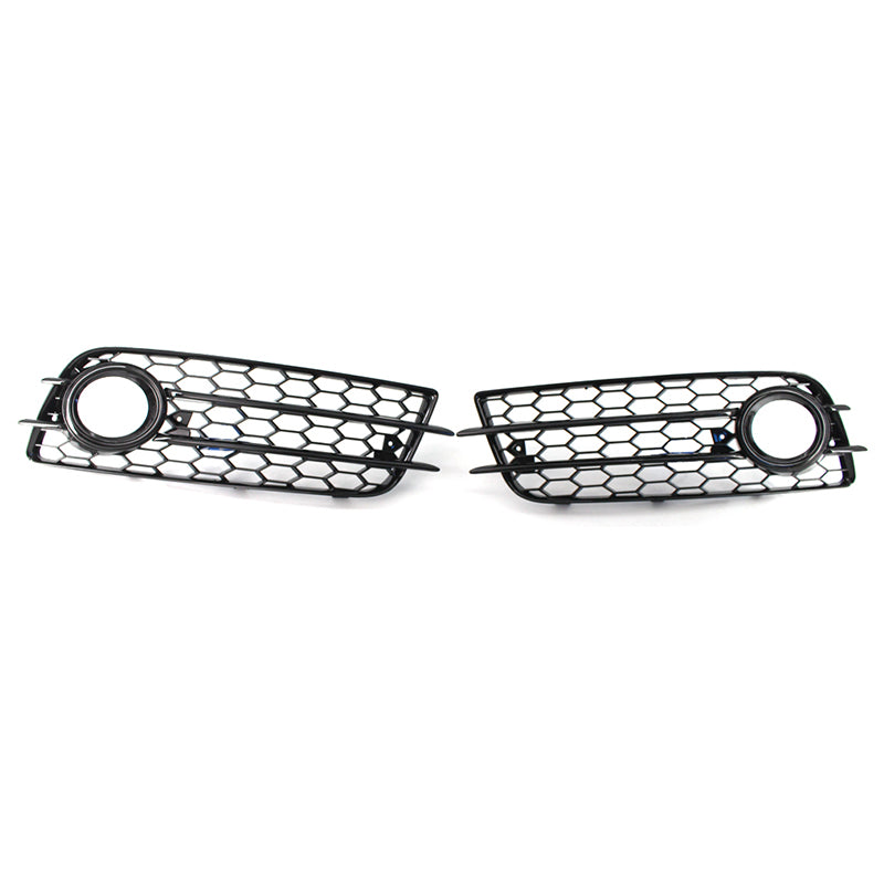 2008-2012 For Audi A4 S4 B8 Front Bumper Down Grille Honeycomb Style S line Fog Light Grilles