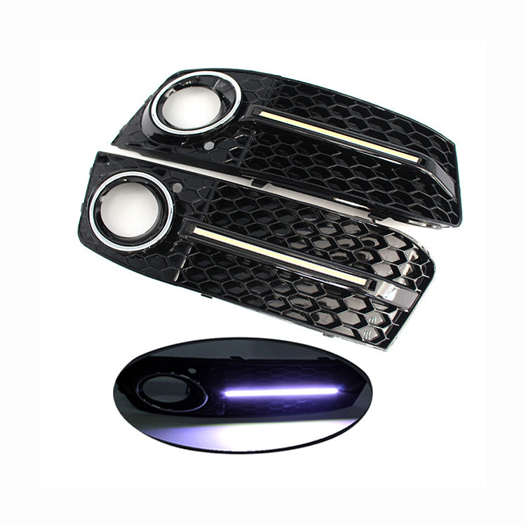 22008-2012 For Audi A4 S4 B8 A4 B8 Front Bumper Down Grille Honeycomb Style Non S line Fog Light Grilles