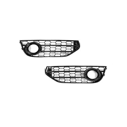 2008-2012 For Audi A4 S4 B8 Front Bumper Down Grille Honeycomb Style Allroad Fog Light Grilles