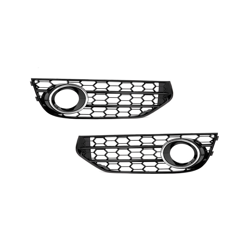 2008-2012 For Audi A4 S4 B8 Front Bumper Down Grille Honeycomb Style Allroad Fog Light Grilles
