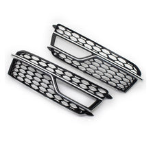 2012-2016 For Audi A5 S5 B8.5 Front Bumper Down Grille Honeycomb Style Fog Light Grilles