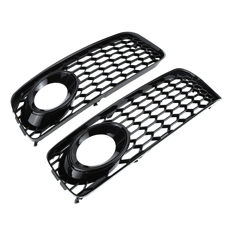 2009-2011 For Audi A5 S5 B8 Front Bumper Down Grille Honeycomb Style S line Fog Light Grilles