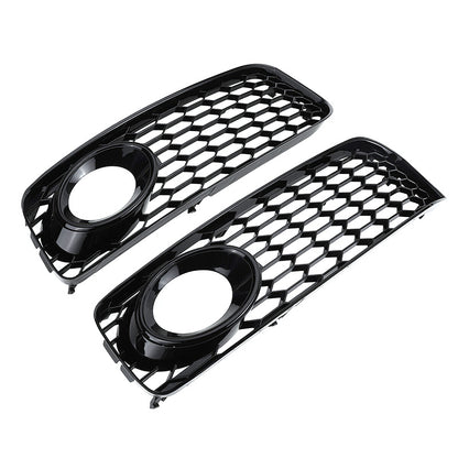 2009-2011 For Audi A5 S5 B8 Front Bumper Down Grille Honeycomb Style S line Fog Light Grilles