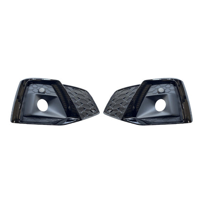 2020-2024 For Audi A5 S5 B9.5 Front Bumper Down Grille Honeycomb Style Fog Light Grilles