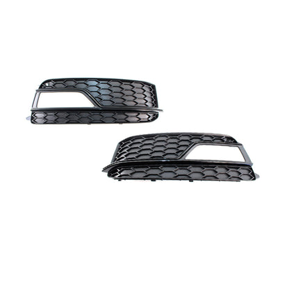 2012-2016 For Audi A5 S5 B8.5 Front Bumper Down Grille Honeycomb Style Fog Light Grilles