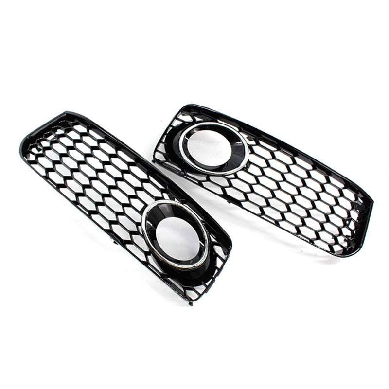 2009-2011 For Audi A5 S5 B8 Front Bumper Down Grille Honeycomb Style S line Fog Light Grilles