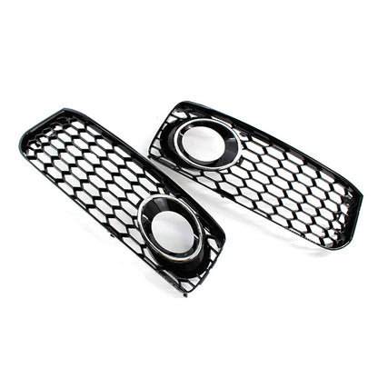 2009-2011 For Audi A5 S5 B8 Front Bumper Down Grille Honeycomb Style S line Fog Light Grilles