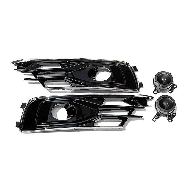 2016-2018 For Audi A6 S6 C7.5 Front Bumper Down Grille Honeycomb Style Non S Line Fog Light Grilles