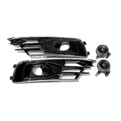 2016-2018 For Audi A6 S6 C7.5 Front Bumper Down Grille Honeycomb Style Non S Line Fog Light Grilles