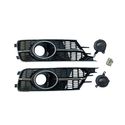 2016-2018 For Audi A6 S6 C7.5 Front Bumper Down Grille Honeycomb Style Non S Line Fog Light Grilles