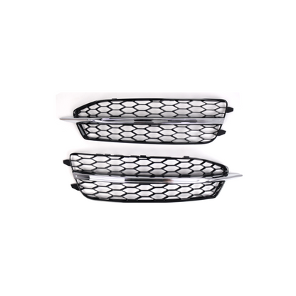 2012-2015 For Audi A6 S6 C7 Front Bumper Down Grille Honeycomb Style S Line Fog Light Grilles