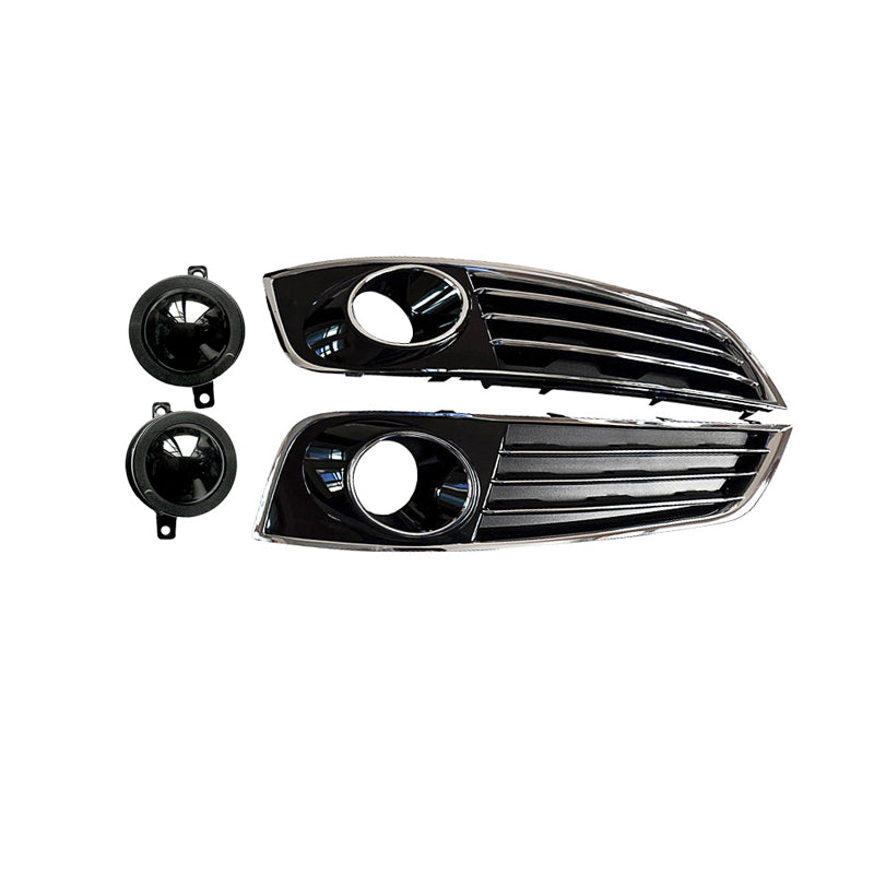 2011-2014 For Audi A8 D4 Front Bumper Down Grille Honeycomb Style Fog Light Grilles