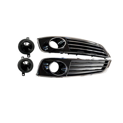 2011-2014 For Audi A8 D4 Front Bumper Down Grille Honeycomb Style Fog Light Grilles