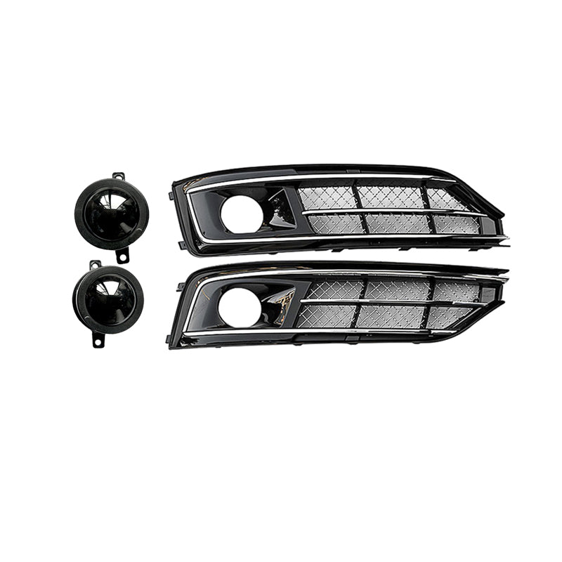 2015-2018 For Audi A8 S8 D4 PA Front Bumper Down Grille Honeycomb Style Non S line Fog Light Grilles