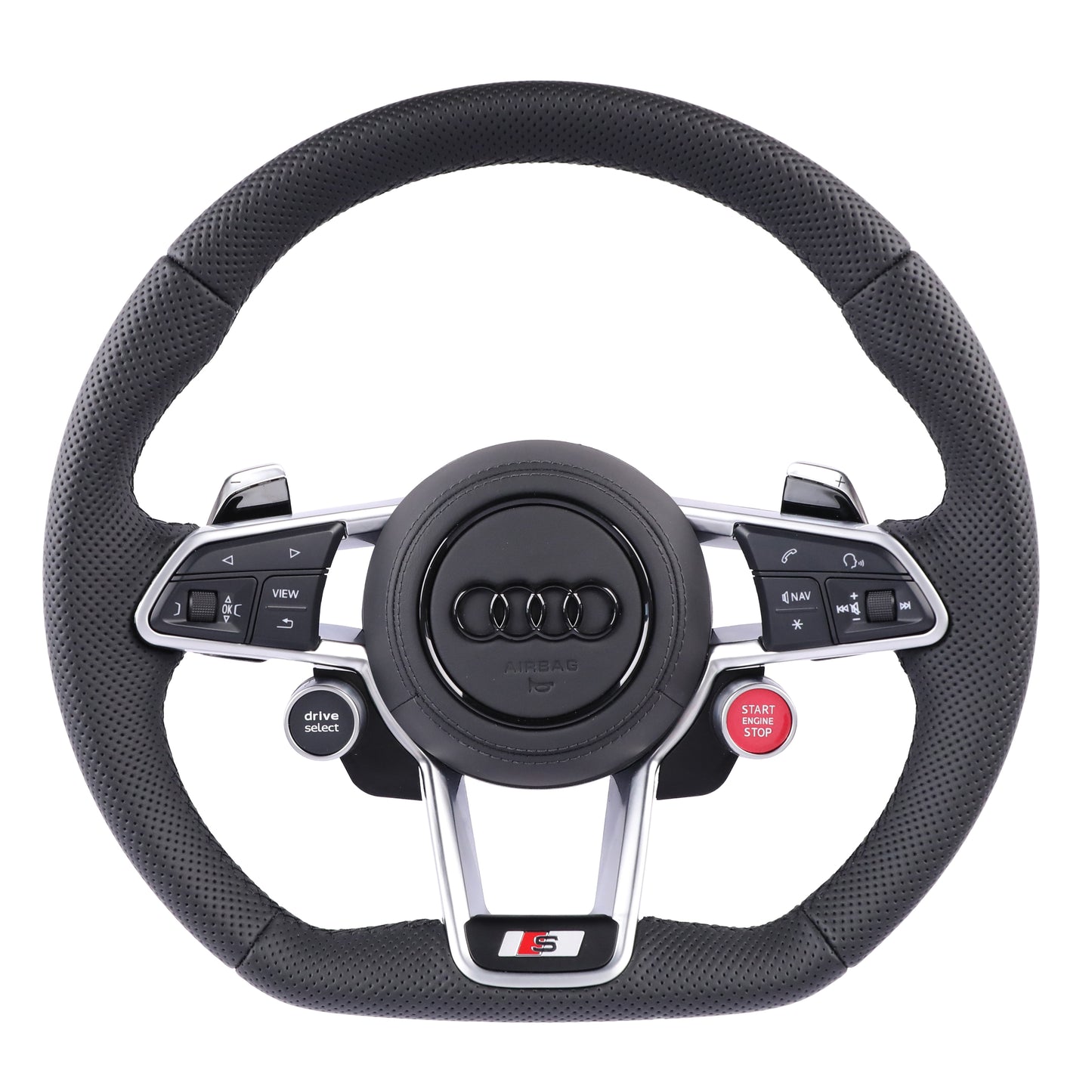 Carbon Fiber Audi R8 Style Steering Wheel Corium For Audi All Series A3 A4 A5 A6 A7 A8 Q2 Q3 Q5 Q7 Q8