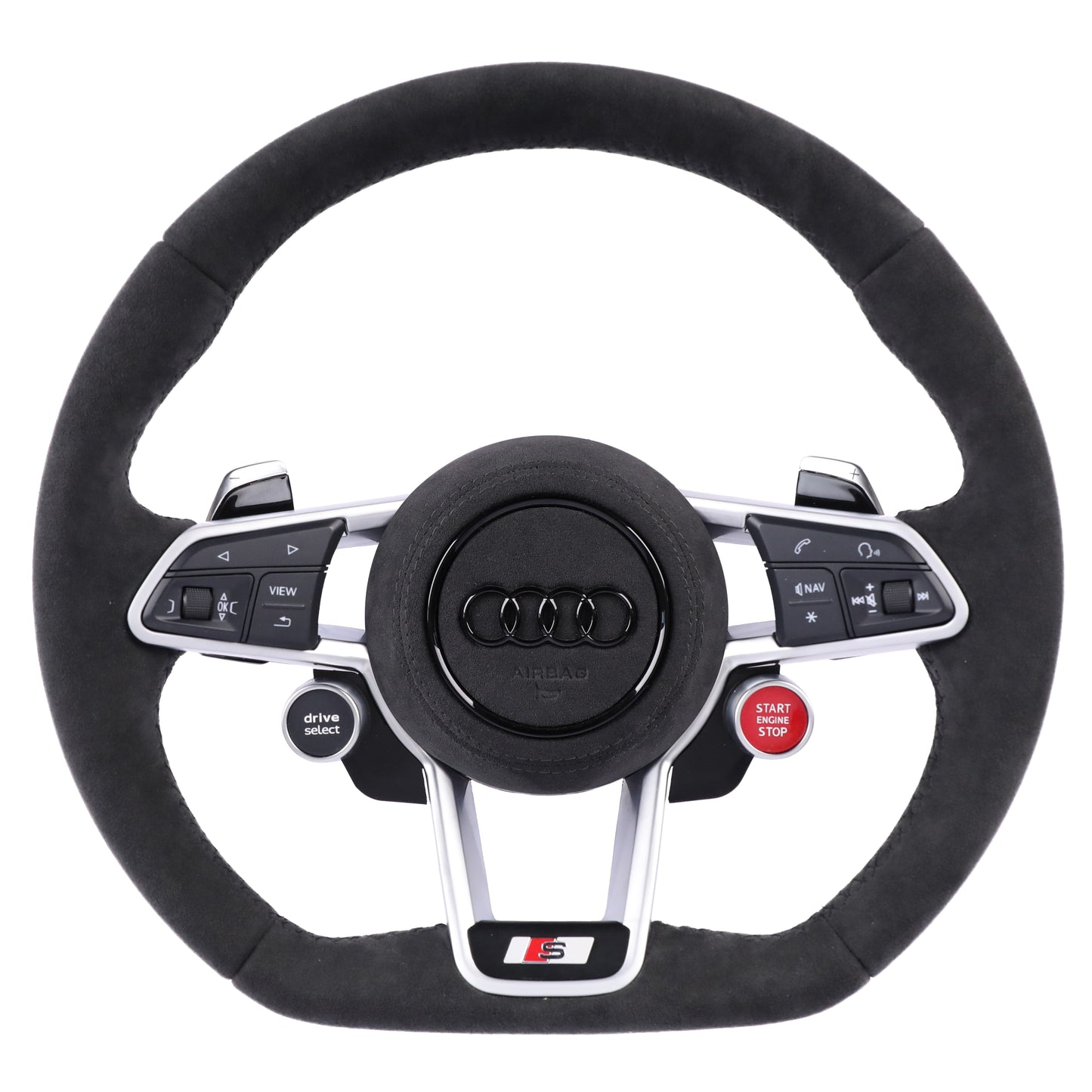 Carbon Fiber Audi R8 Style Steering Wheel Corium For Audi All Series A3 A4 A5 A6 A7 A8 Q2 Q3 Q5 Q7 Q8
