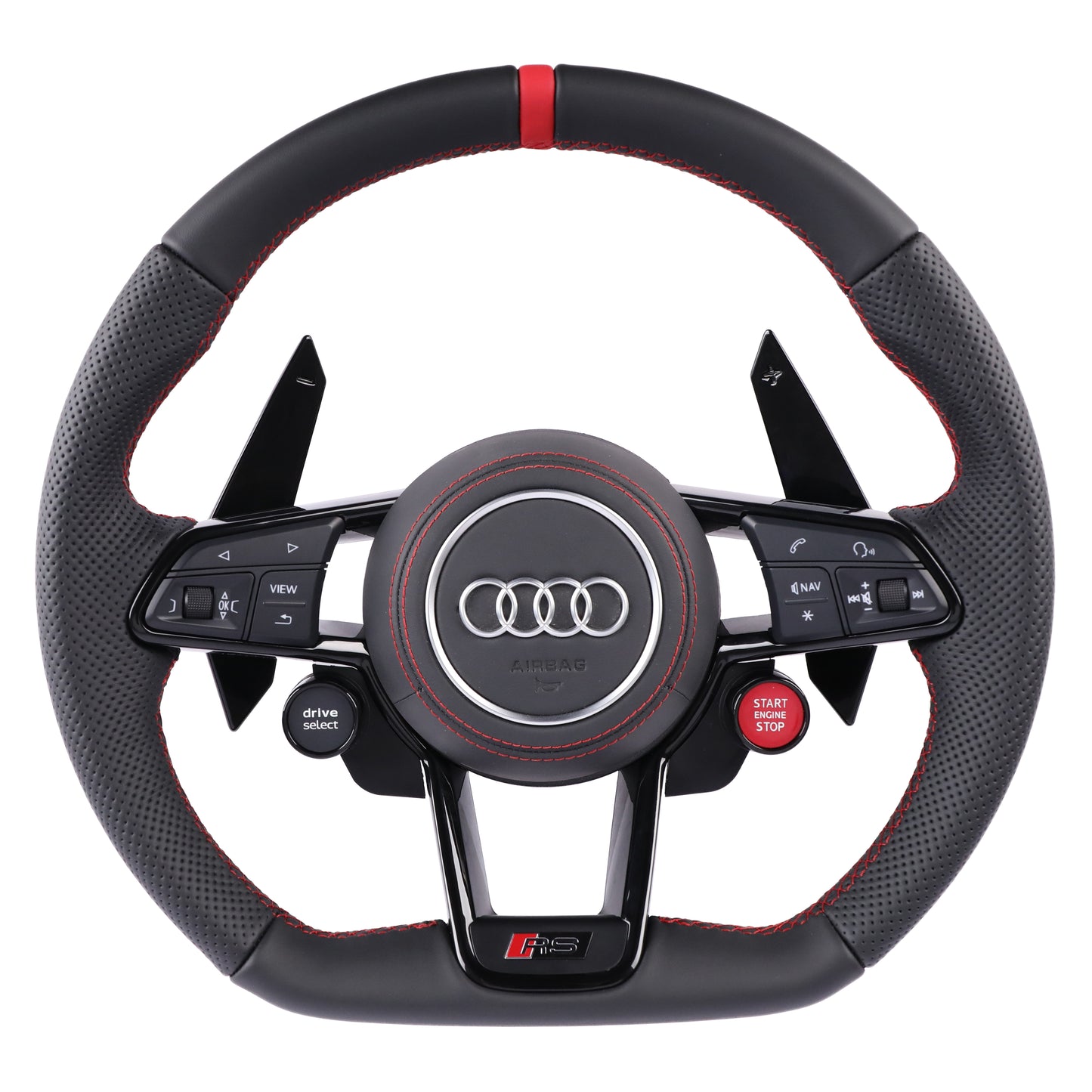 Carbon Fiber Audi R8 Style Steering Wheel Corium For Audi All Series A3 A4 A5 A6 A7 A8 Q2 Q3 Q5 Q7 Q8